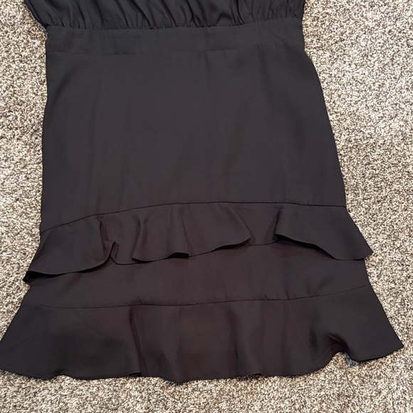Chic Black Ruffled Mini Dress - Picture 3 of 5